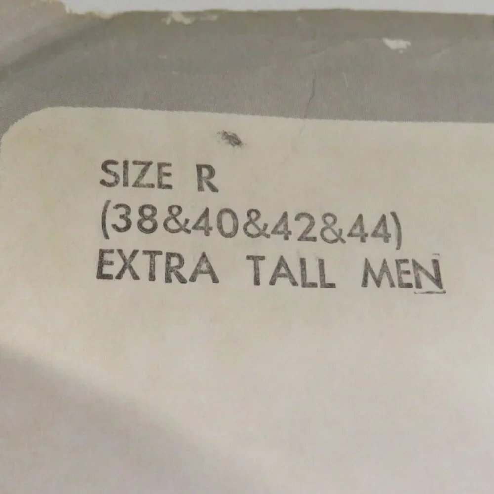 Simplicity 8725 Clothing Pattern Extra Tall Mens 38-44 Shirt UNCUT